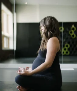 Woman performing a yoga pose